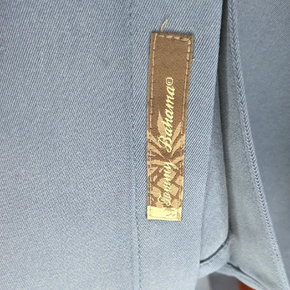 Tommy Bahama Light Navy Blue Button Down Shirt, Long Sleeve, Medium. - Picture 7 of 7